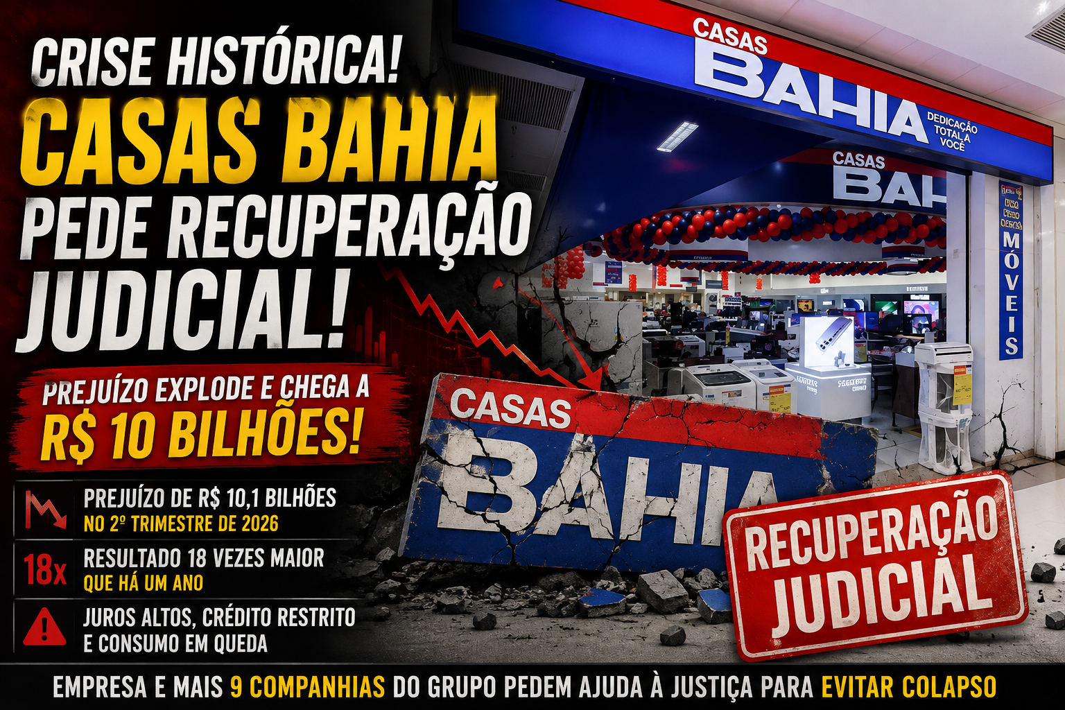 Casas Bahia e a crise do ambiente econômico: um alerta sobre gastos públicos, juros e responsabilidade fiscal